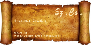 Szalma Csaba névjegykártya